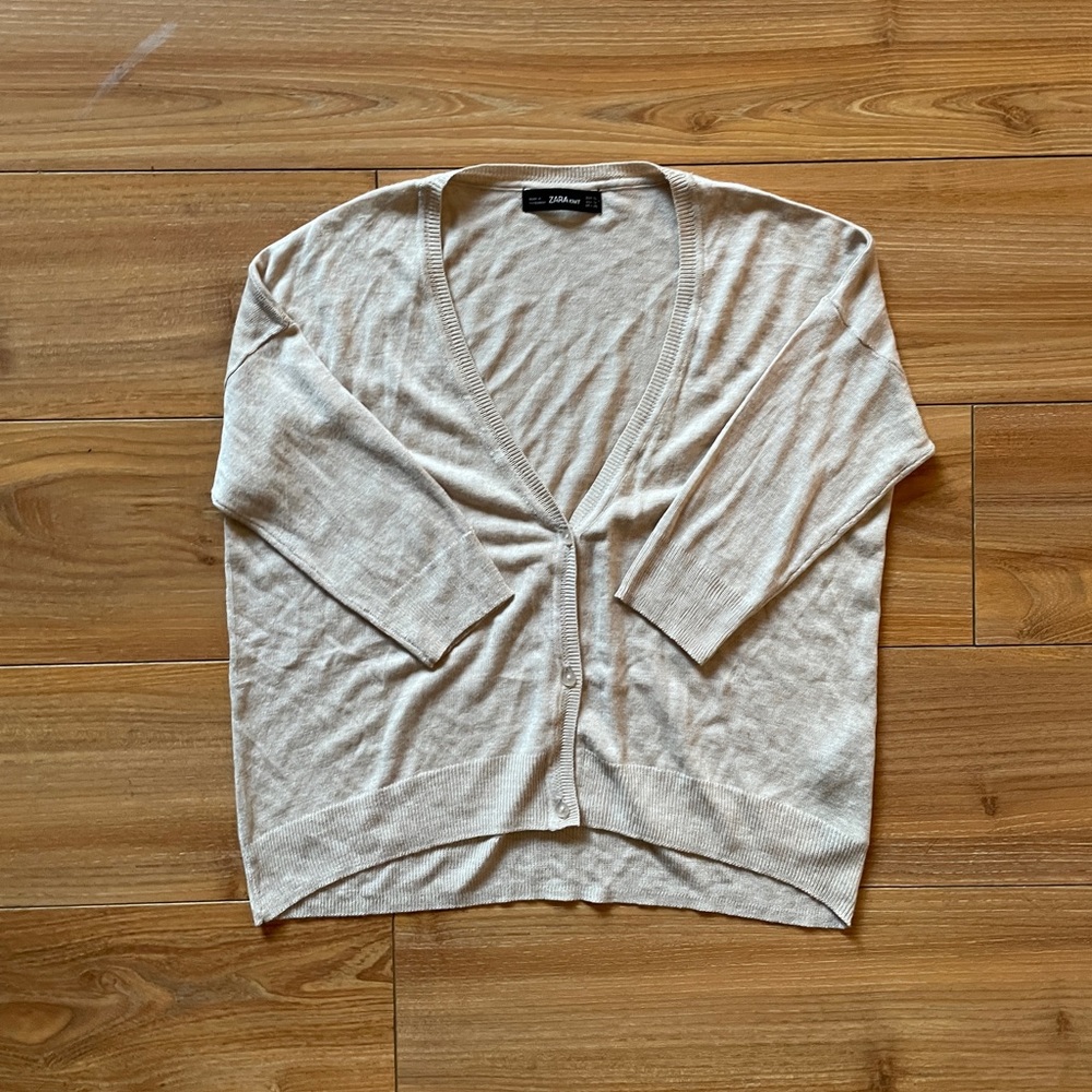 ZARA KNIT Button Down Cardigan